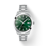Front view of the watch Tissot Gentleman 38mm with shadow