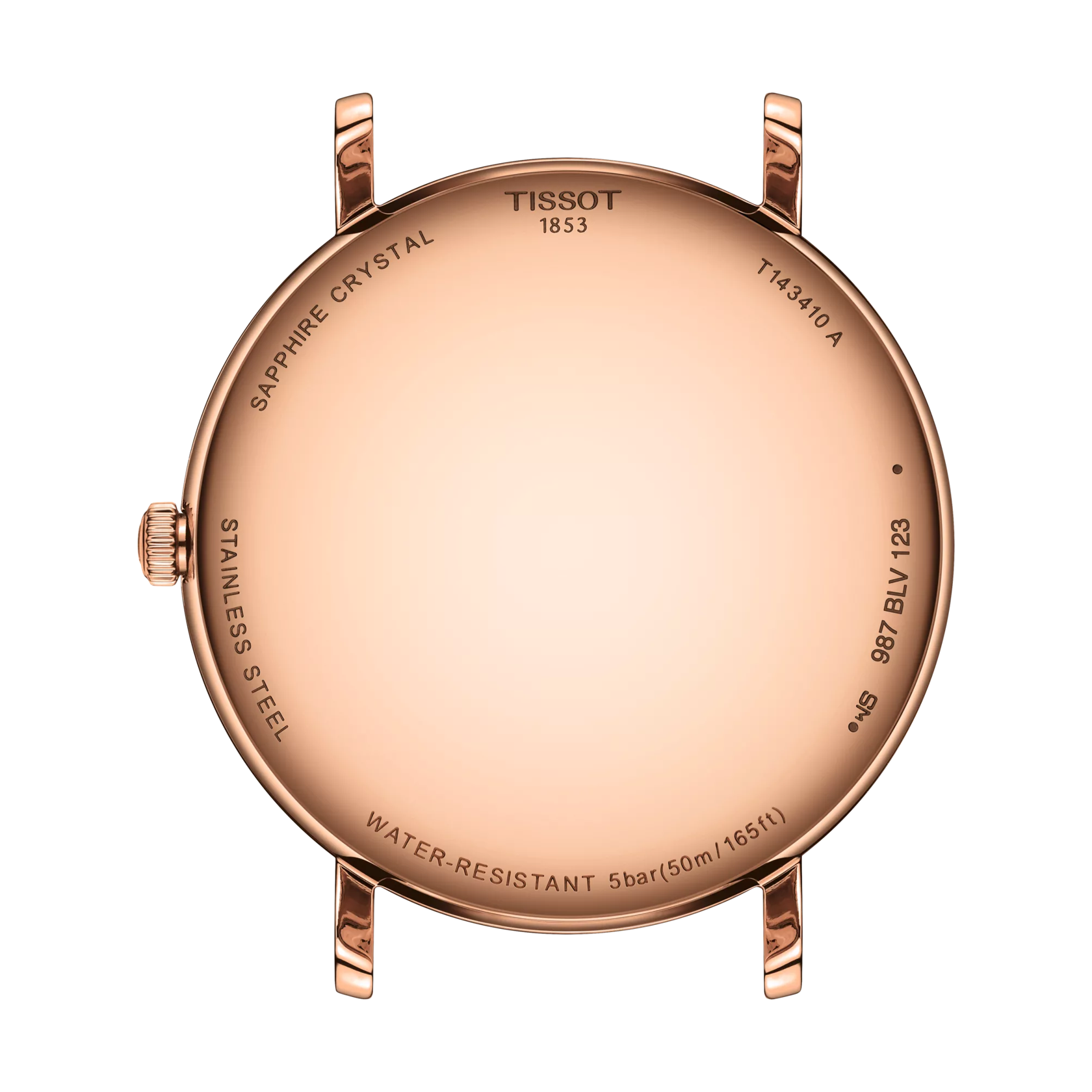 Back view of the watch case Tissot Everytime 40mm