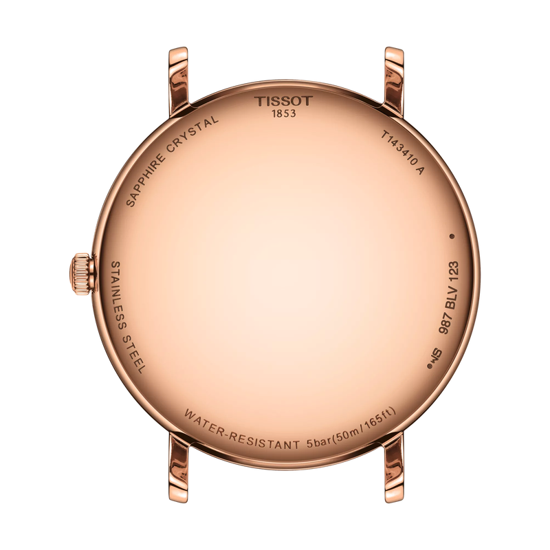 Back view of the watch case Tissot Everytime 40mm