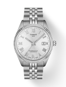Front view of the watch Tissot Ballade 39mm with shadow