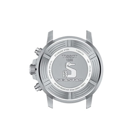 Back view of the watch case Tissot Seastar 1000 45.5mm