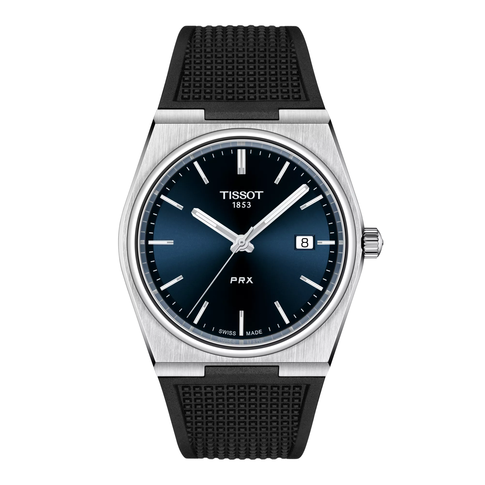 Vista frontal del reloj Tissot PRX 40mm