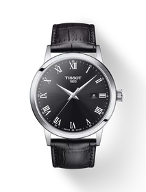 Vista frontal del reloj Tissot Classic Dream 42mm con sombra