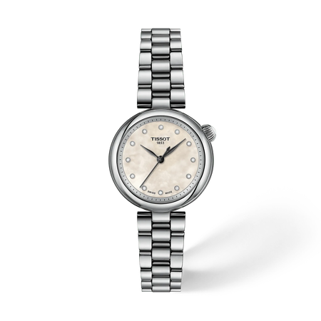 Front view of the watch Tissot Desir 28mm with shadow