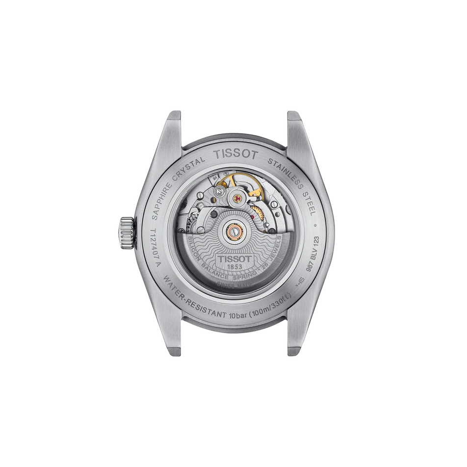 Back view of the watch case Tissot Gentleman 40mm