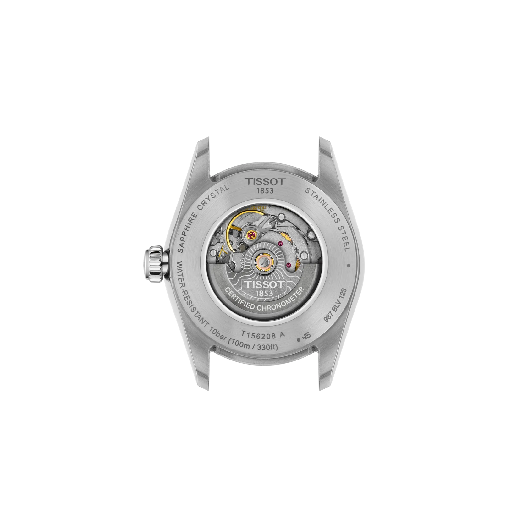 Back view of the watch case Tissot Ballade 30mm