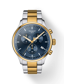 Front view of the watch Tissot Chrono XL Classic with shadow