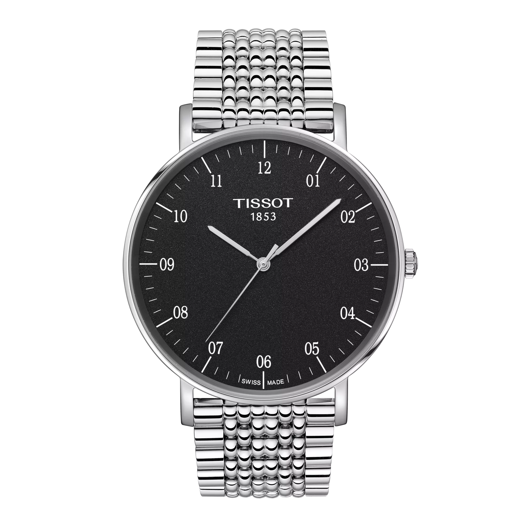 Front view of the watch Tissot Everytime 42mm