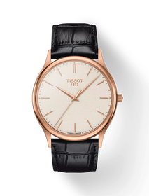 Front view of the watch Tissot Excellence with shadow