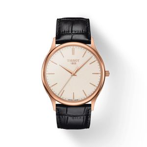 Front view of the watch Tissot Excellence with shadow