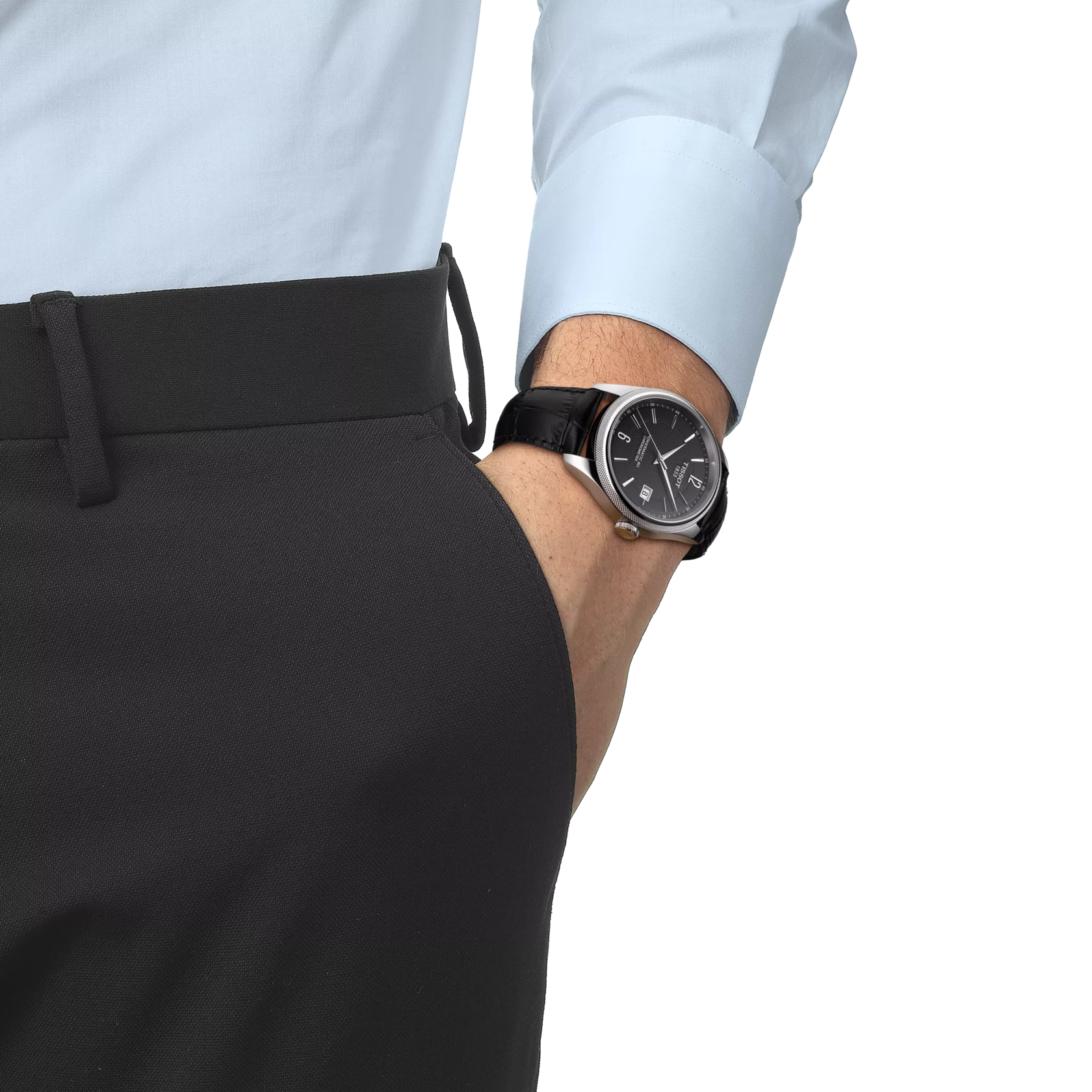 Simulation of the watch Tissot Ballade Powermatic 80 COSC on a wrist