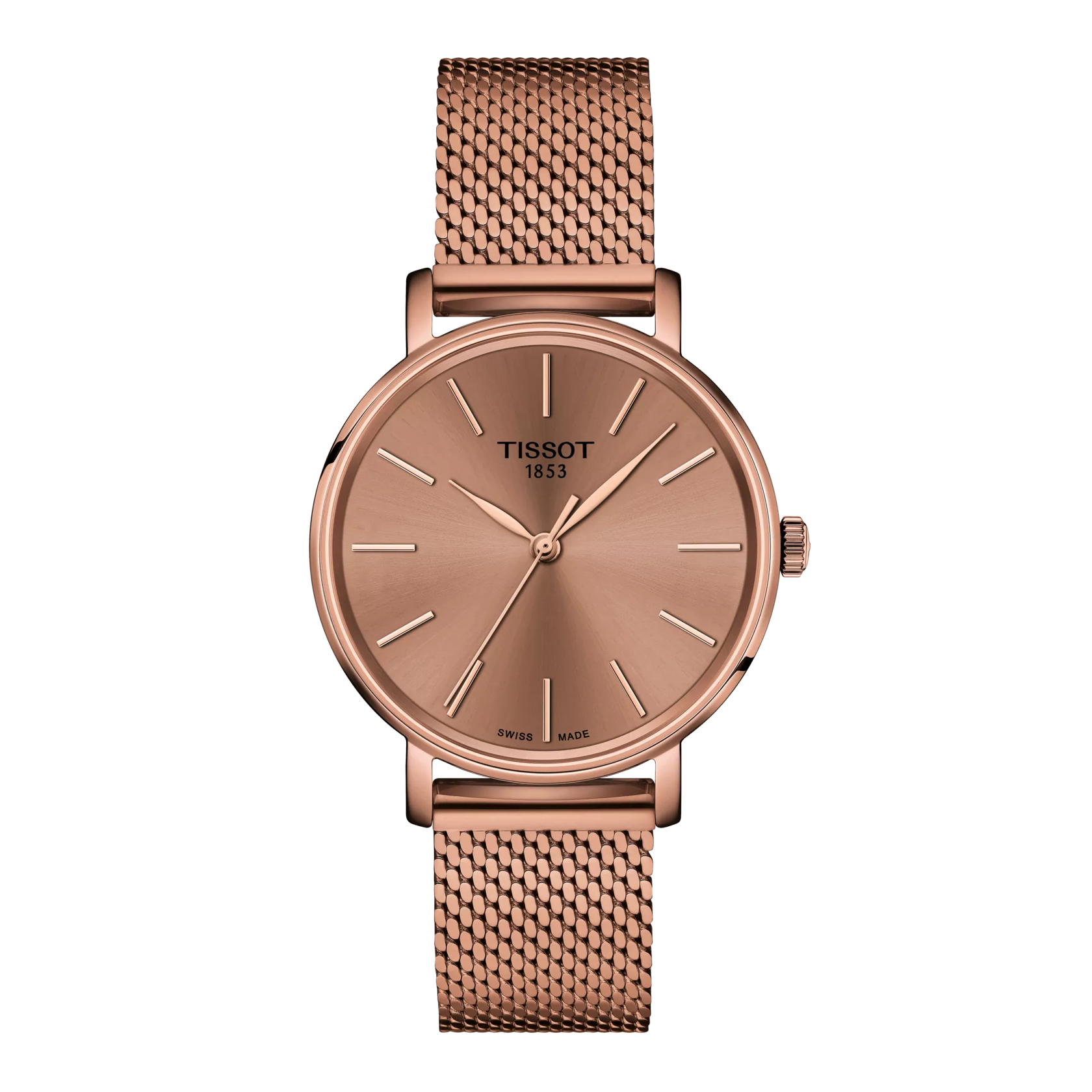 Vista frontal del reloj Tissot Everytime 34mm