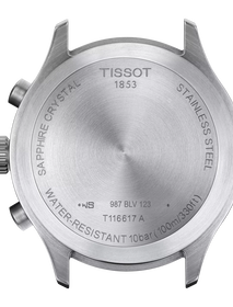 Back view of the watch case Tissot Chrono XL 45mm