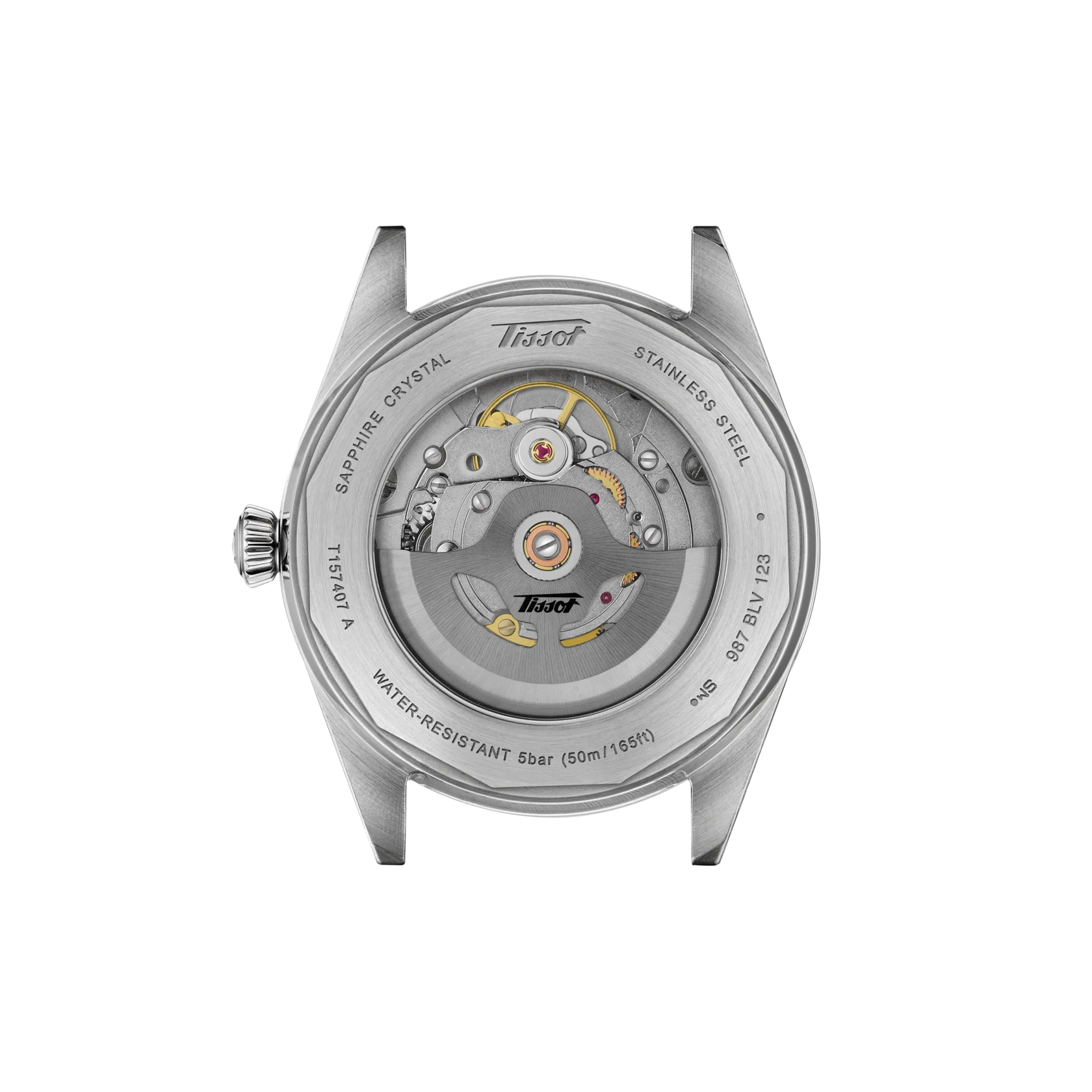 Back view of the watch case Tissot Visodate 39mm