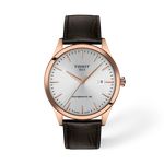Front view of the watch Tissot Classic Dream 40mm with shadow