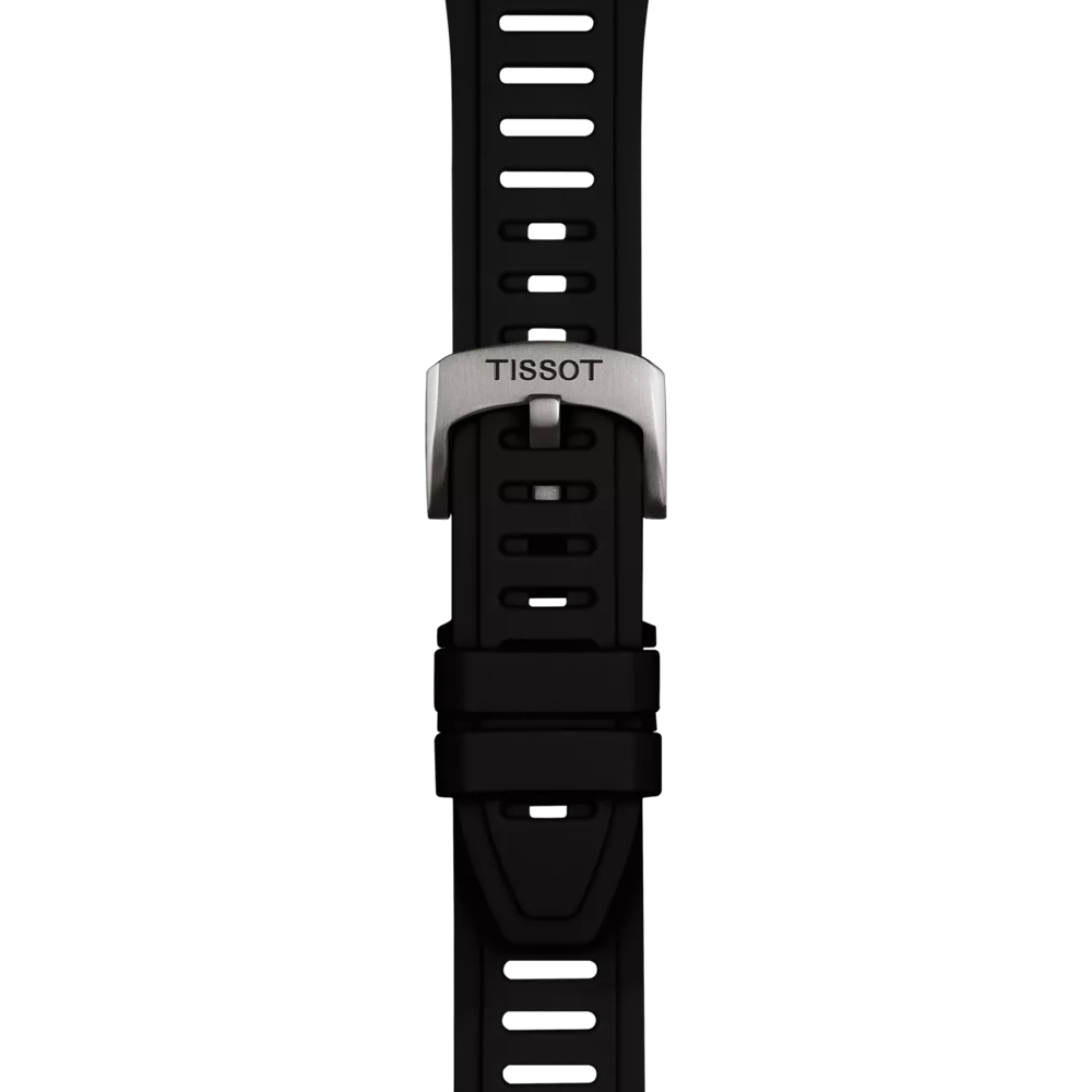ティソ公式 ストラップ | T852049249 | ブラック シリコン | Tissot
