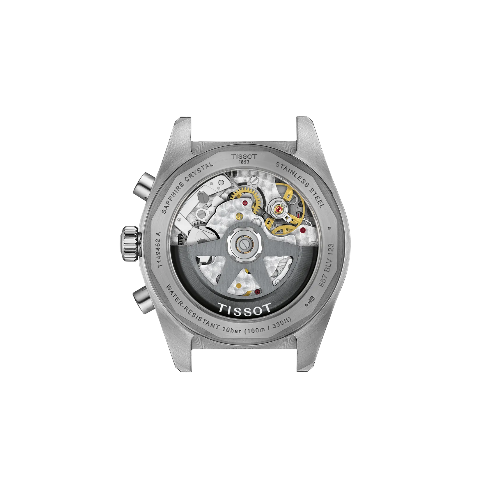 Achteraanzicht van de horlogekast Tissot PR516 41mm