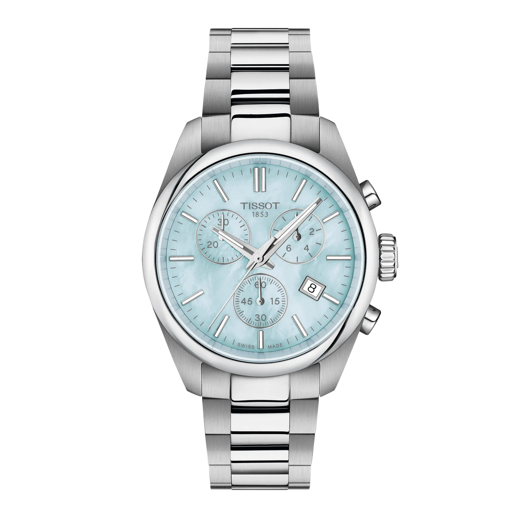 Front view of the watch Tissot PR 100 36mm