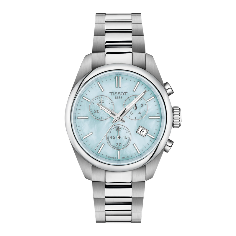 Front view of the watch Tissot PR 100 36mm