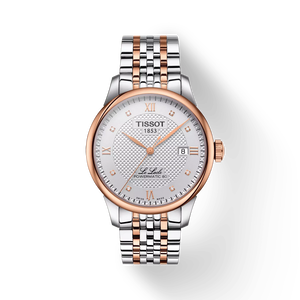 Front view of the watch Tissot Le Locle Powermatic 80 with shadow