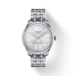 Front view of the watch Tissot Chemin des Tourelles Powermatic 80 39 mm with shadow