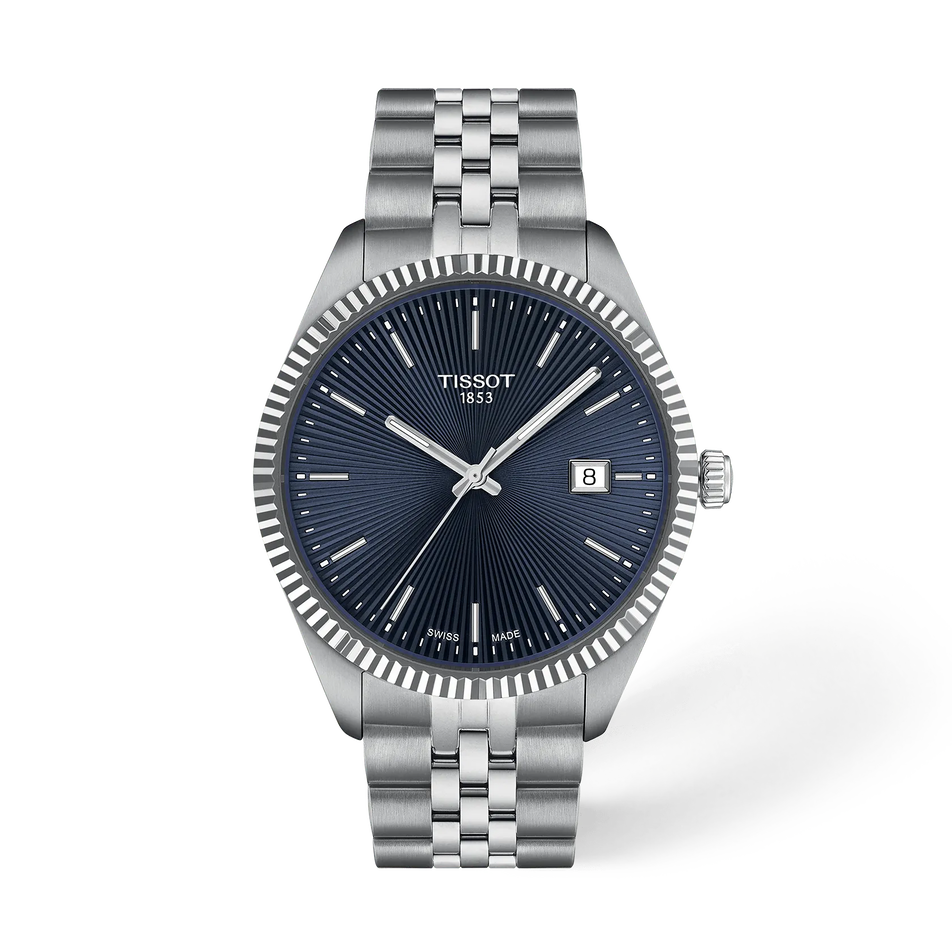 Vorderansicht der Uhr Tissot Ballade 40mm mit Schatten