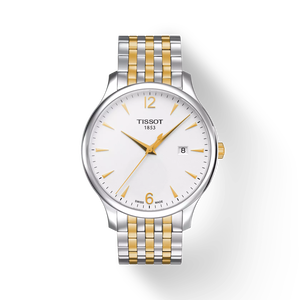 Front view of the watch Tissot 經典系列 with shadow