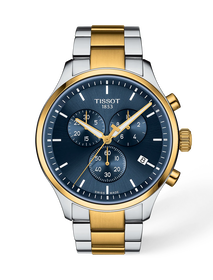 Front view of the watch Tissot Chrono XL Classic with shadow