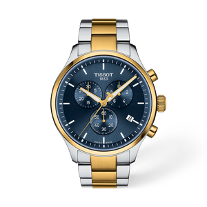 Vorderansicht der Uhr Tissot Chrono XL Classic mit Schatten