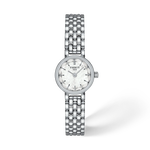 Vue de face de la montre Tissot Lovely Round 19.5mm avec ombre