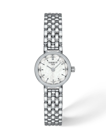 Front view of the watch Tissot Lovely Round 19.5mm with shadow
