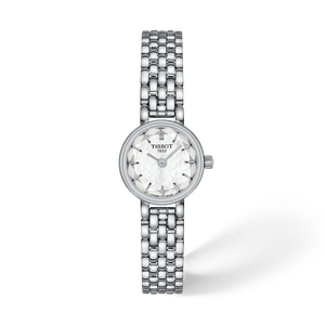 Front view of the watch Tissot Lovely Round 19.5mm with shadow