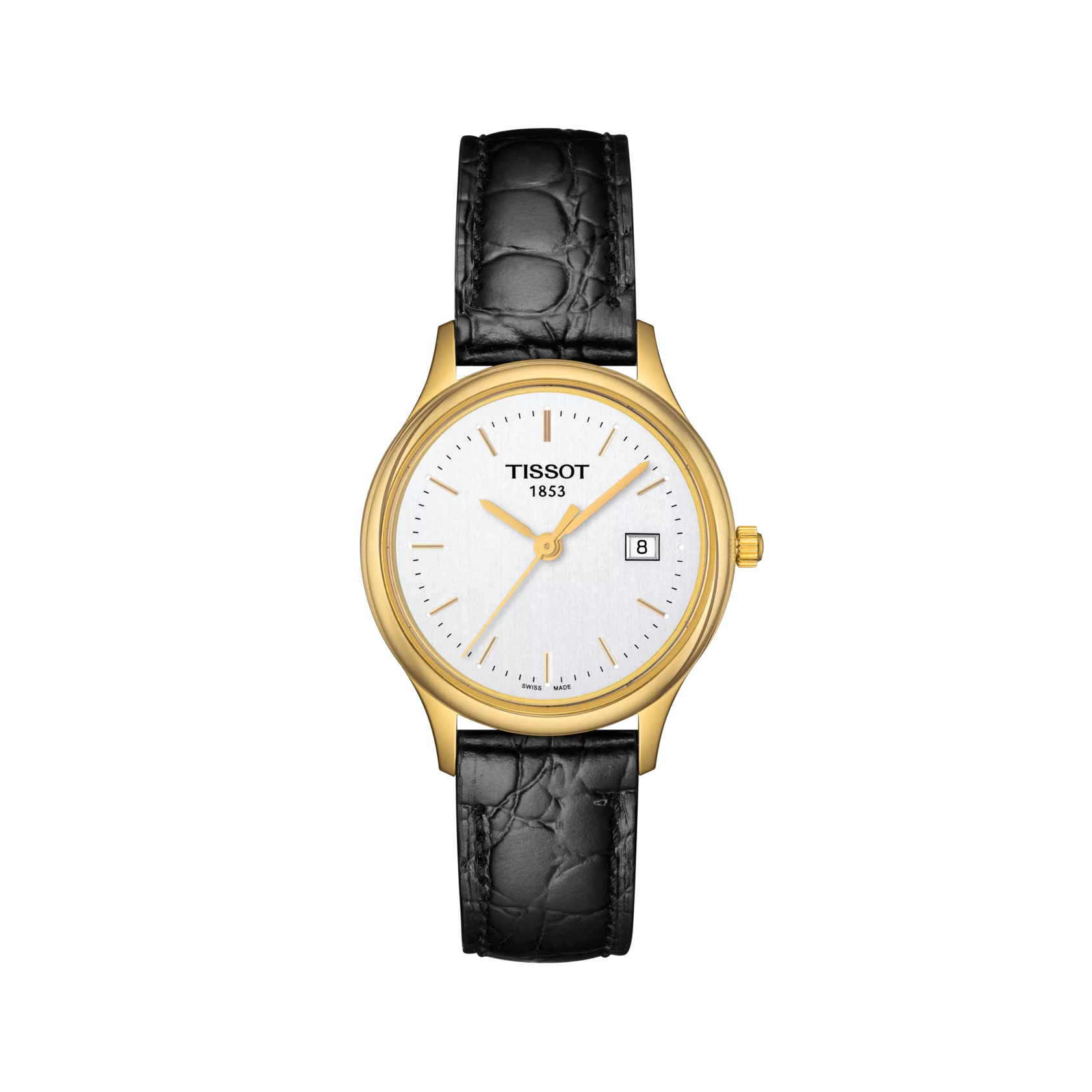 Front view of the watch Tissot Nordic Gold 27mm