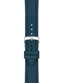 Zoom on Tissot Official Blue Leather Strap Lugs 21 mm