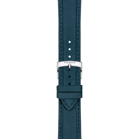 Zoom on Tissot Official Blue Leather Strap Lugs 21 mm