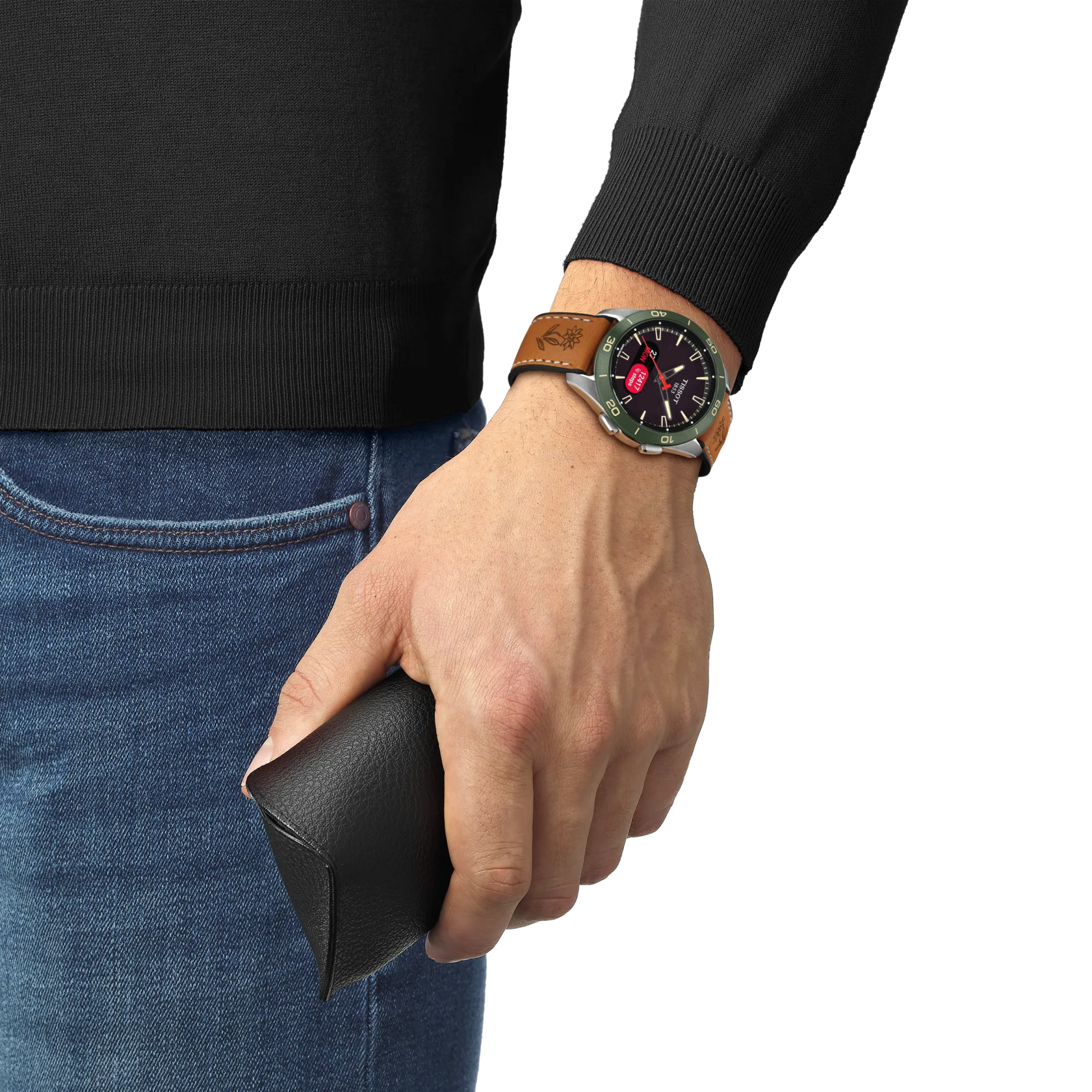 Simulation of the watch Tissot T-Touch Connect Sport ESAF 2025 43.75mm on a wrist