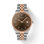 Front view of the watch Tissot Ballade 40mm with shadow