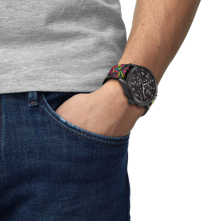 Simulation of the watch Tissot Chrono XL Special Edition Roglic on a wrist