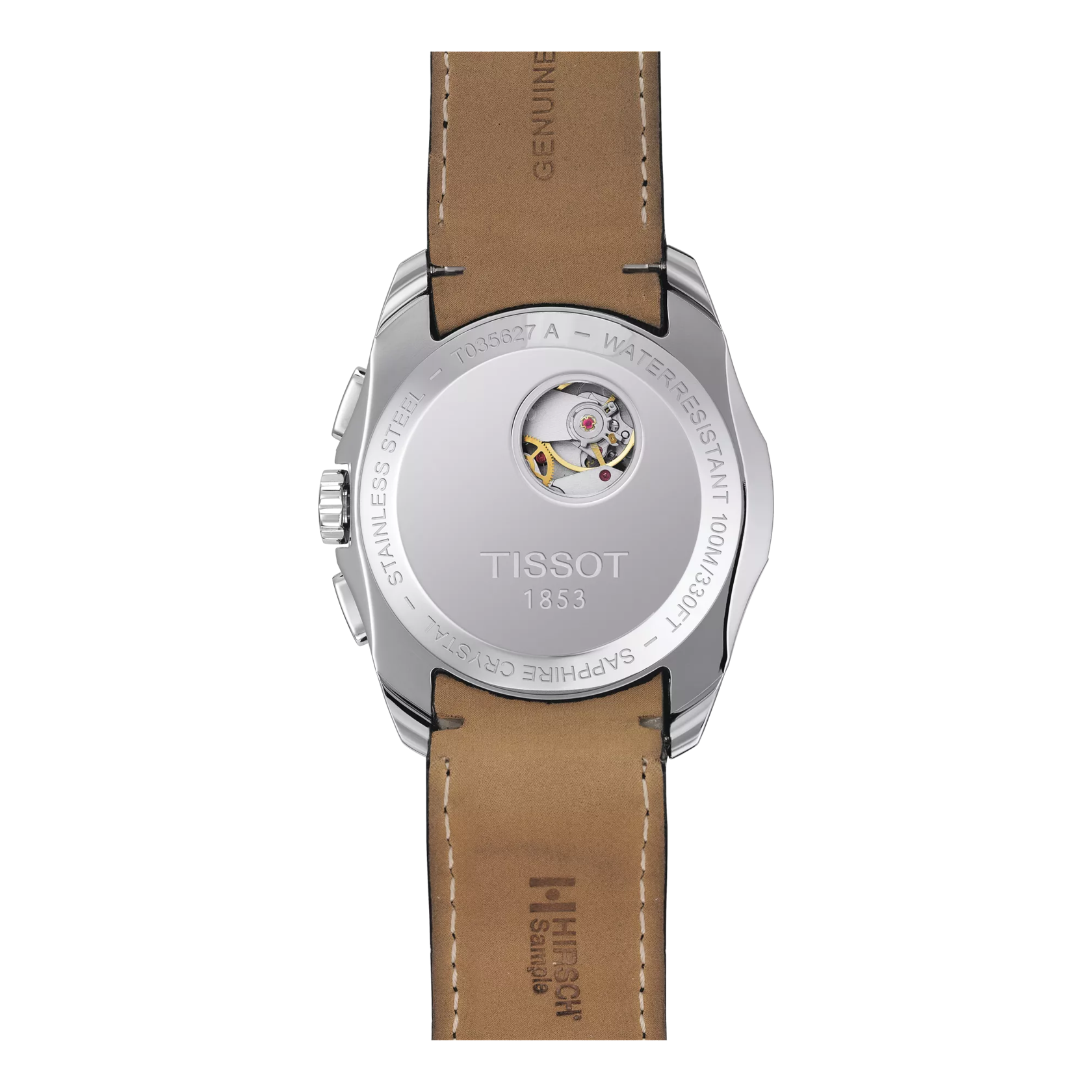 Back view of the watch case Tissot Couturier Automatic Chronograph