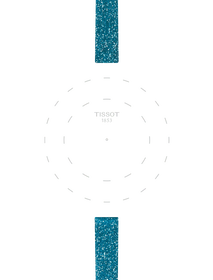 Focus on the lugs of Tissot Official Blue Synthetic Strap Lugs 9 mm