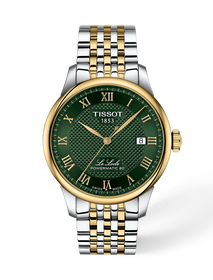 Front view of the watch Tissot Le Locle 39.3mm with shadow