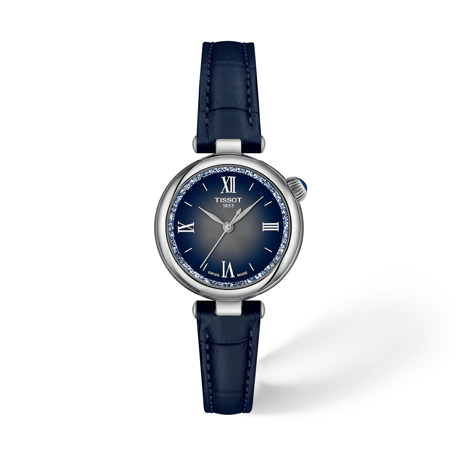 Graded silver-blue