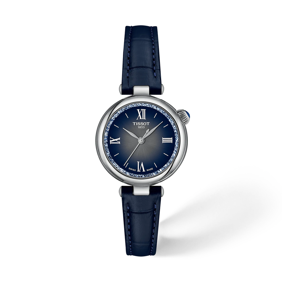 Front view of the watch Tissot Desir 28mm with shadow