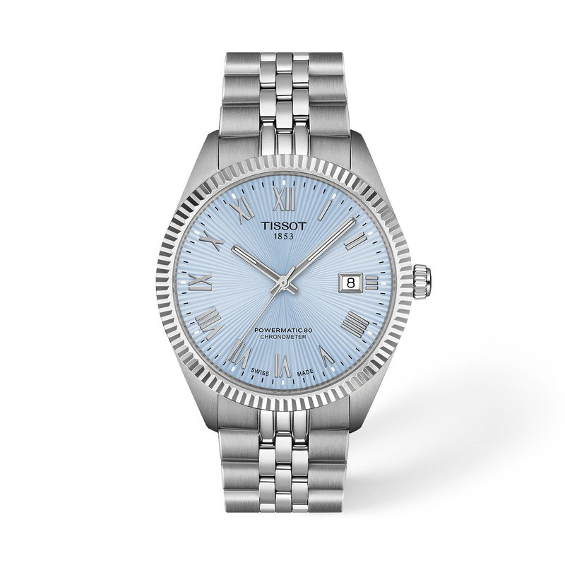 Vista frontal del reloj Tissot Ballade 39mm con sombra