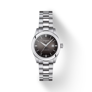 Front view of the watch Tissot T-My Lady Automatic with shadow