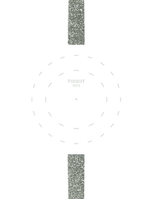 Focus on the lugs of Tissot Official Grey Synthetic Strap Lugs 9 mm