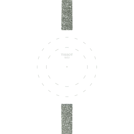 Focus on the lugs of Tissot Official Grey Synthetic Strap Lugs 9 mm