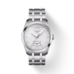 Front view of the watch Tissot Couturier Powermatic 80 with shadow