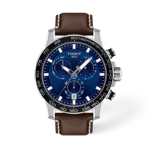 มุมมองด้านหน้าของนาฬิกา Tissot Supersport Chrono 45.5mm พร้อมเงา
