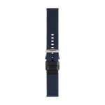Front view of bracelete oficial Tissot tecido azul  22 mm